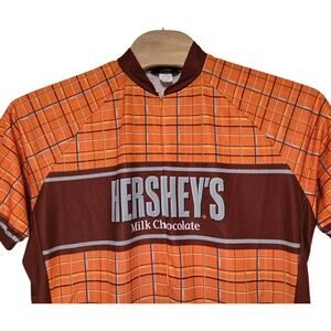 Canari Hersheys Mens Cycling Jersey XL Plaid Short Sleeve Back Pockets